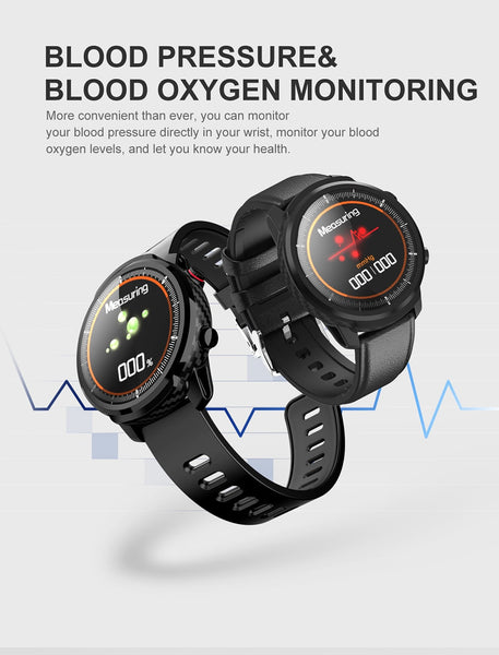 New IP68 Waterproof Heart Rate Pedometer Fitness Tracker Smartwatch For iPhone Androids