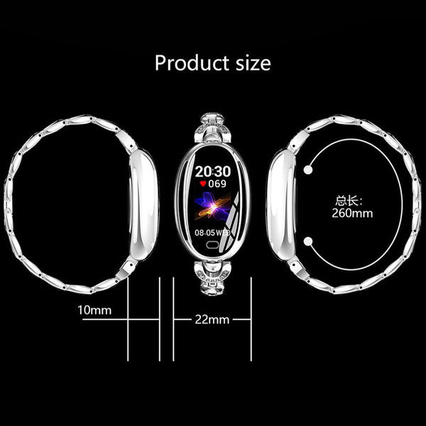 New Fitness Heart Rate Sleep Monitor Sport Bracelet Smartwatch For Ladies Women