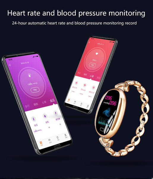New Fitness Heart Rate Sleep Monitor Sport Bracelet Smartwatch For Ladies Women