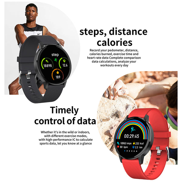 New Heart Rate Monitor Fitness Tracker IP68 Waterproof Smart Watch For Android IOS