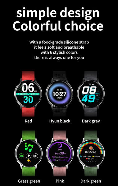 New Heart Rate Monitor Fitness Tracker IP68 Waterproof Smart Watch For Android IOS