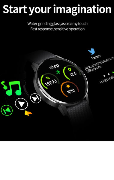 New Heart Rate Monitor Fitness Tracker IP68 Waterproof Smart Watch For Android IOS