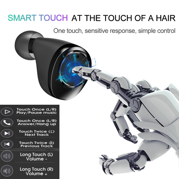 New TWS Bluetooth 5.0 Stereo Wireless IPX7 Waterproof Earphone Earbuds Headset With 3500mAh Charge Box