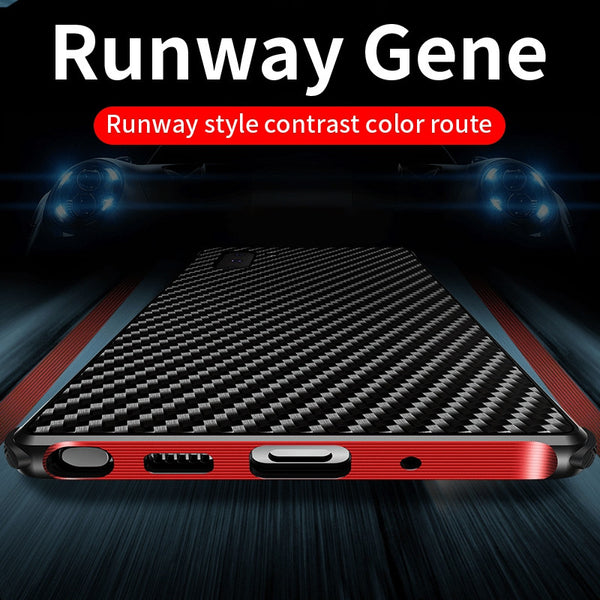 New Carbon Fiber Slim Metal Frame Scratch Resistant Bumper Case For iPhone Samsung Galaxy S20 S10 Series