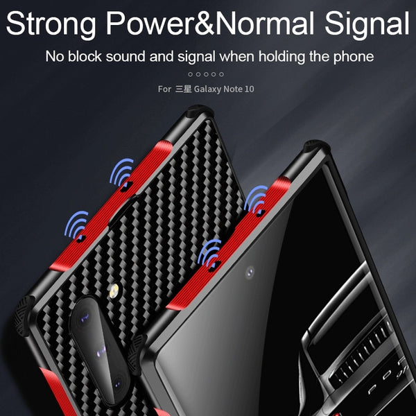 New Carbon Fiber Slim Metal Frame Scratch Resistant Bumper Case For iPhone Samsung Galaxy S20 S10 Series