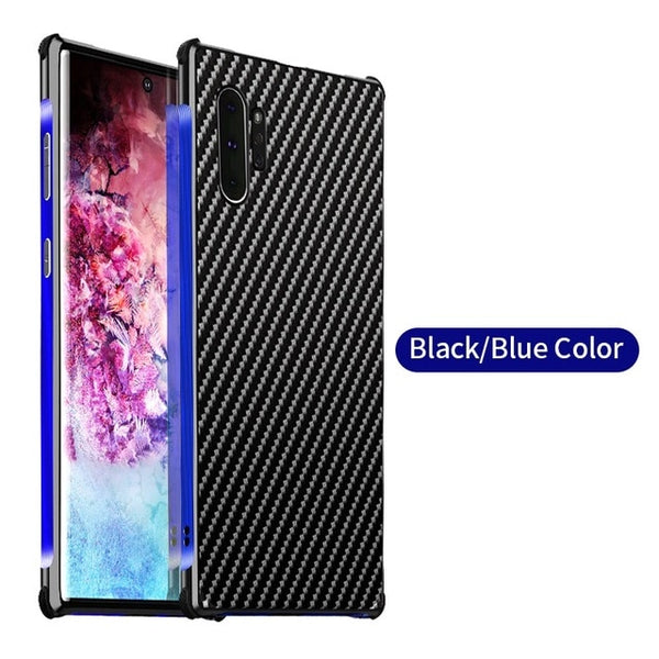 New Carbon Fiber Slim Metal Frame Scratch Resistant Bumper Case For iPhone Samsung Galaxy S20 S10 Series