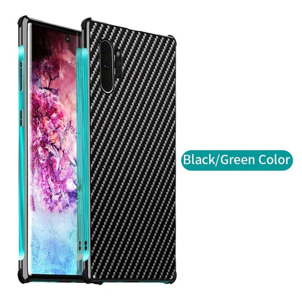 New Carbon Fiber Slim Metal Frame Scratch Resistant Bumper Case For iPhone Samsung Galaxy S20 S10 Series