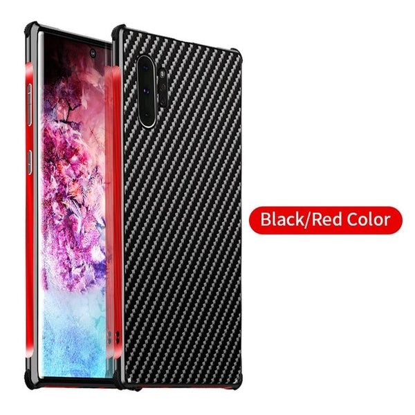 New Carbon Fiber Slim Metal Frame Scratch Resistant Bumper Case For iPhone Samsung Galaxy S20 S10 Series