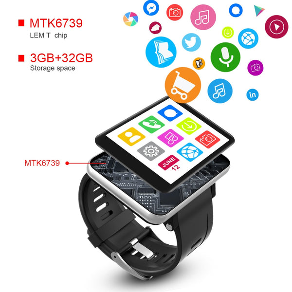 New 4G Android 7.1 5MP Camera GPS Fitness Bracelet Smart Watch For iPhone Androids Xiaomi