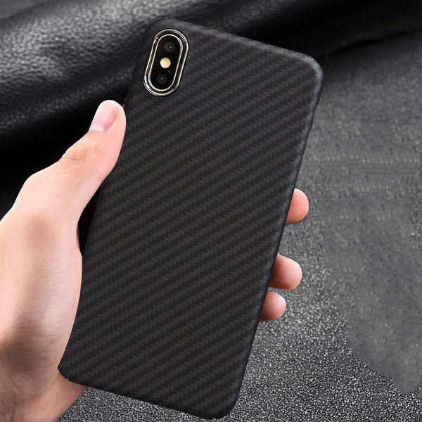 New Aramid Fiber Ultrathin 360° Full Protection Carbon Fiber Fitted Cover Case For iPhone X XS XR 11 12 Pro Max Series