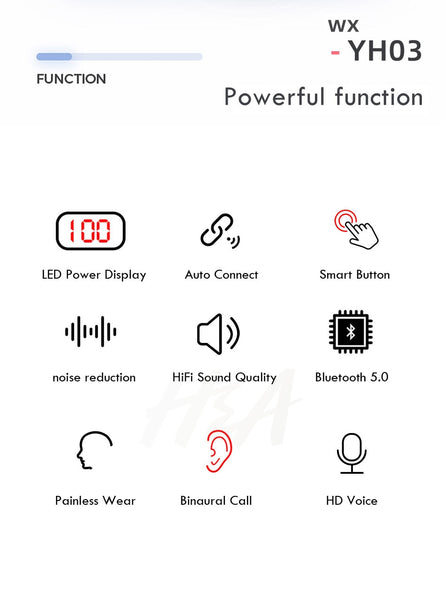 New TWS Wireless Bluetooth 8D Hifi Stero Wireless Bluetooth Headphones Earphones Headset