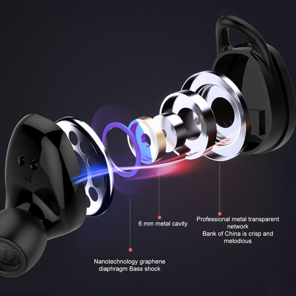 New  Bluetooth 5.0 Touch Control TWS Mini Wireless Earphones Sport Headset With Mic IPX7 Waterproof Earbuds