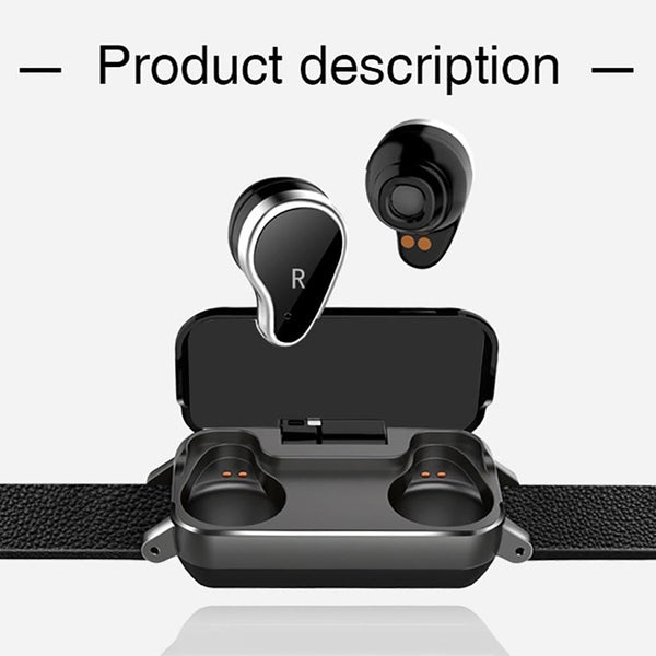 New 2-In-1 Smart Watch Bracelet With TWS Bluetooth Earphone Sports Bracelet Heart Rate Fitness Tracker
