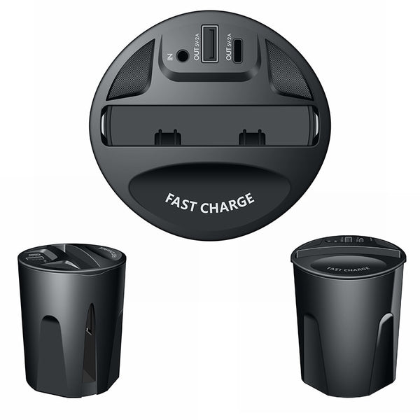 New Qi Wireless Car Phone Holder Fast Charging Charger For iPhone Samsung Smartphones
