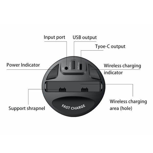 New Qi Wireless Car Phone Holder Fast Charging Charger For iPhone Samsung Smartphones