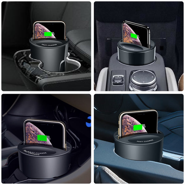 New Qi Wireless Car Phone Holder Fast Charging Charger For iPhone Samsung Smartphones