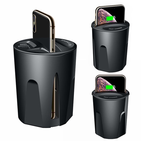 New Qi Wireless Car Phone Holder Fast Charging Charger For iPhone Samsung Smartphones