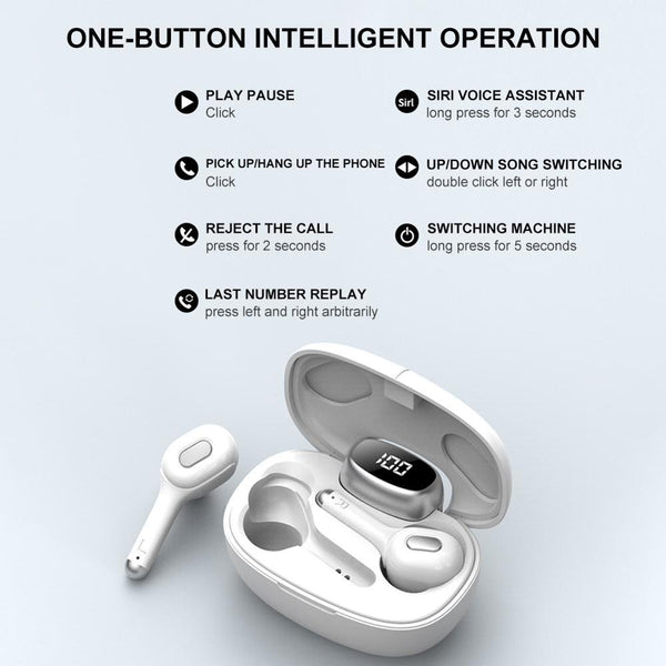New TWS True Wireless Earphones Headset With Microphone For iPhone Samsung Xiaomi