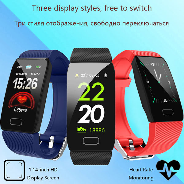 New Waterproof Heart Rate Fitness Tracker Bluetooth Digital Wristband Smartwatch
