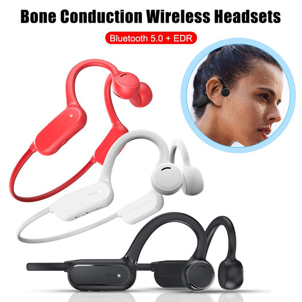 New Bluetooth Bone Conduction Headphones With Mic In-Ear Headset For Samsung iPhone Xiaomi
