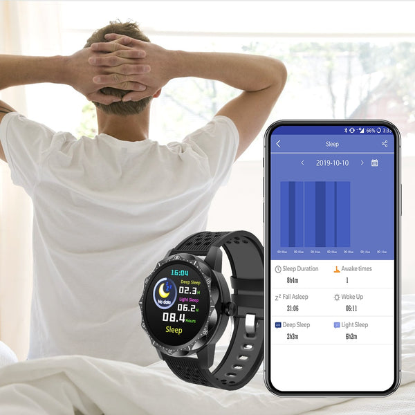 New IP68 Waterproof Heart Rate Monitor Bluetooth Sport Smartwatch For iPhone Samsung Xiaomi