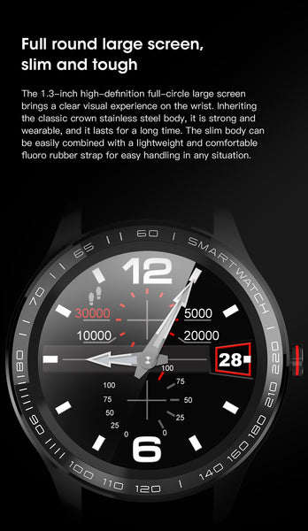 New IP68 Waterproof Heart Rate Fitness Tracker Full Touch Screen Smartwatch For iPhone Samsung Xiaomi