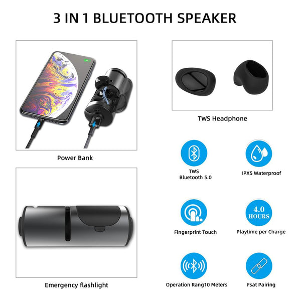 New 9D Surround Sound TWS Bluetooth 5.0 Power Bank Wireless Headset Earbuds Headphones For iPhone Samsung Xiaomi