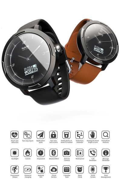 New Hybrid Fitness Tracker Heart Rate Monitor Sport Bluetooth Waterproof Smart Watch Men For iPhone Samsung Xiaomi