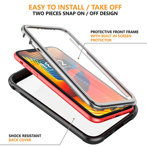 New 360 Degrees Protection Full-Body Rugged Clear Bumper For iPhone 11 Pro Max X XR XS Series