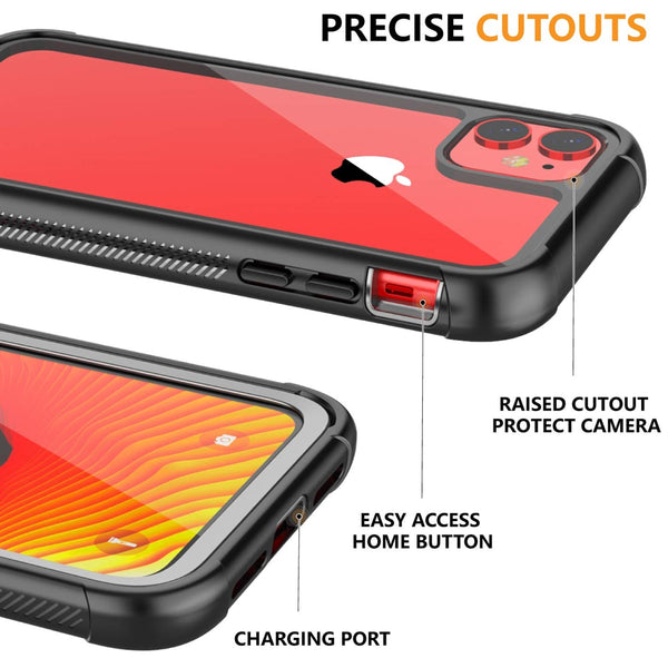 New 360 Degrees Protection Full-Body Rugged Clear Bumper For iPhone 11 Pro Max X XR XS Series