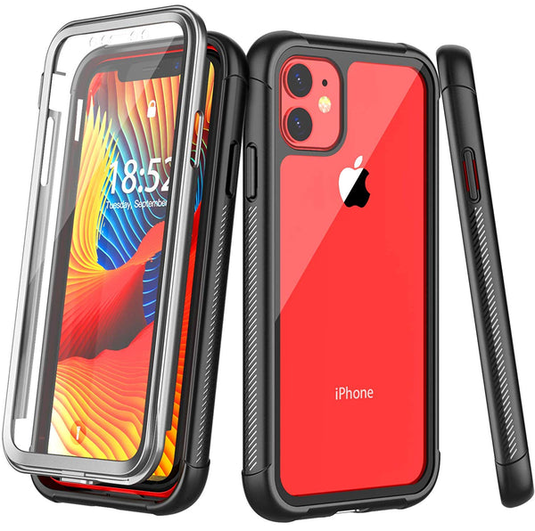 New 360 Degrees Protection Full-Body Rugged Clear Bumper For iPhone 11 Pro Max X XR XS Series