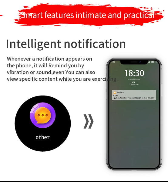 New Waterproof Heart Rate Monitor Fitness Tracker Smart Watch For iPhone Samsung Xiaomi