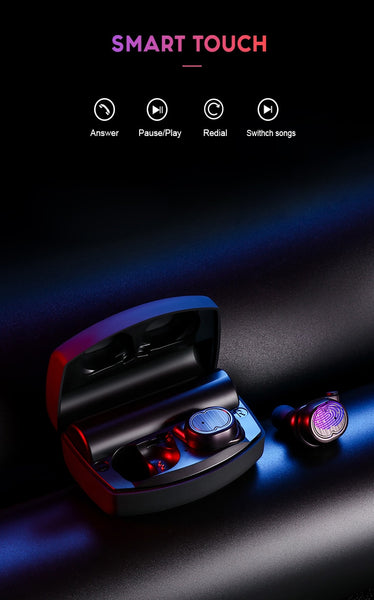 New True Wireless Bluetooth Waterproof Sport Stereo Earphones Headset Earbuds For iPhone Samsung Xiaomi