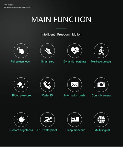 New Outdoor Sports Fitness Tracker Heart Rate Smart Watch Digital Wrist Smartwatch For iPhone Samsung Xiaomi