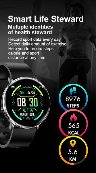 New IP67 Waterproof Heart Rate Fitness Tracker Digital Bracelet Wrist Smartwatch