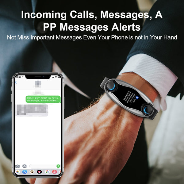 New Bluetooth Headphone Heart Rate Fitness Tracker Smartwatch Digital Wristband Smart Watch For iPhone Samsung Xiaomi
