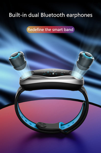 New Bluetooth Headphone Heart Rate Fitness Tracker Smartwatch Digital Wristband Smart Watch For iPhone Samsung Xiaomi