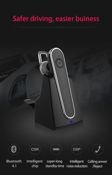 New Deluxe Handsfree Wireless Stereo Bluetooth 4.1 Traveler Earphone Headset With Mic