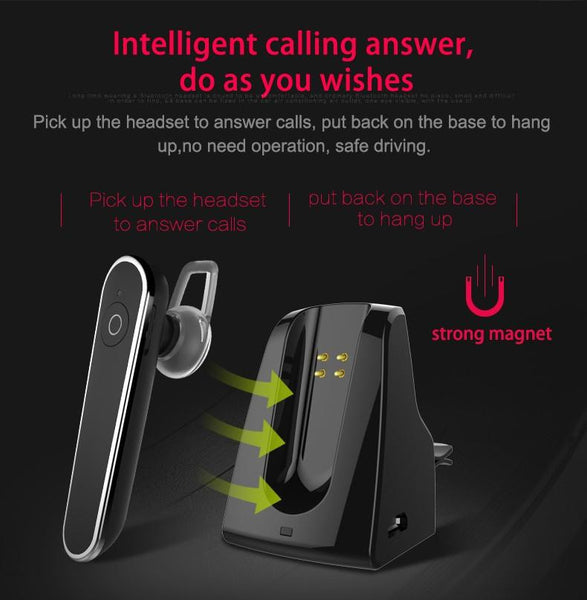 New Deluxe Handsfree Wireless Stereo Bluetooth 4.1 Traveler Earphone Headset With Mic