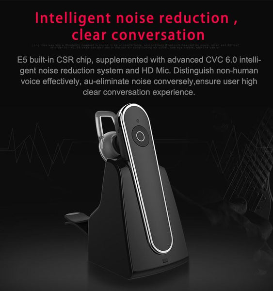 New Deluxe Handsfree Wireless Stereo Bluetooth 4.1 Traveler Earphone Headset With Mic