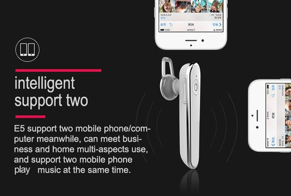 New Deluxe Handsfree Wireless Stereo Bluetooth 4.1 Traveler Earphone Headset With Mic