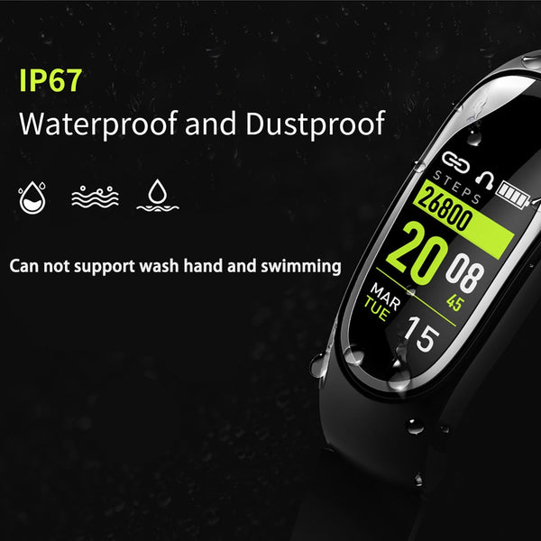 New Bluetooth Passometer Heart Rate Fitness Bracelet Smart Band Wrist Digital Wrist Smartwatch With Headset