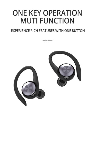 New TWS Sport Running True Wireless Earphones Ear Hook Bluetooth Noise Cancelling Headset