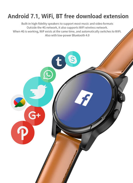 New 4G LTE Android 7.1 GPS Smartwatch Heart Rate Monitor Wrist Digital Smart Watch For iPhone Samsung Xiaomi