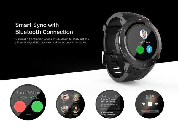 New Android 7.1MTK GPS Bluetooth WiFi Heart Rate Fitness Tracker Smartwatch For iPhones Samsung Xiaomi