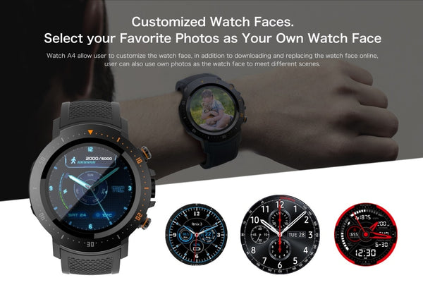 New Android 7.1MTK GPS Bluetooth WiFi Heart Rate Fitness Tracker Smartwatch For iPhones Samsung Xiaomi