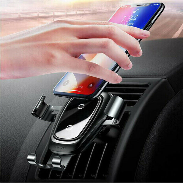 New Fast Wireless Car Mount Holder Charger For Compatible iPhones and Samsung Smart Phones