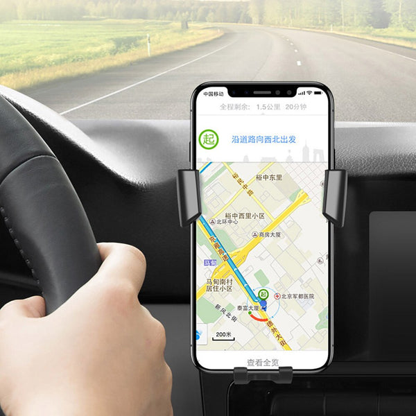 New Fast Qi Wireless Car Mount Holder Charger For Compatible iPhones Samsung Xiaomi