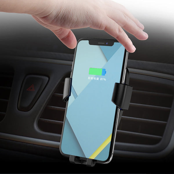 New Fast Qi Wireless Car Mount Holder Charger For Compatible iPhones Samsung Xiaomi