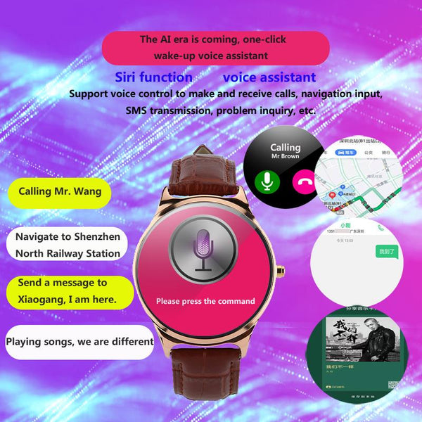 New Full Touch Screen Bluetooth Heart Rate Monitor Fitness Tracker Music Smartwatch For iPhone Samsung Xiaomi